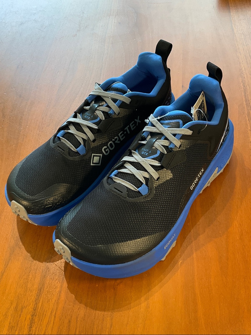 Timp 6 GTX Altra Men’s Black and Blue Gore-Tex Trail Shoes sample